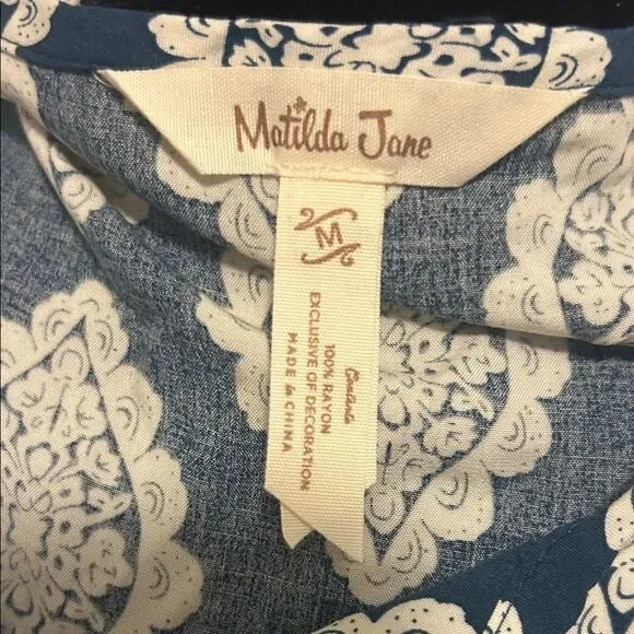 Matilda Jane Indigo and Cream Floral Romper - Picture 2 of 6